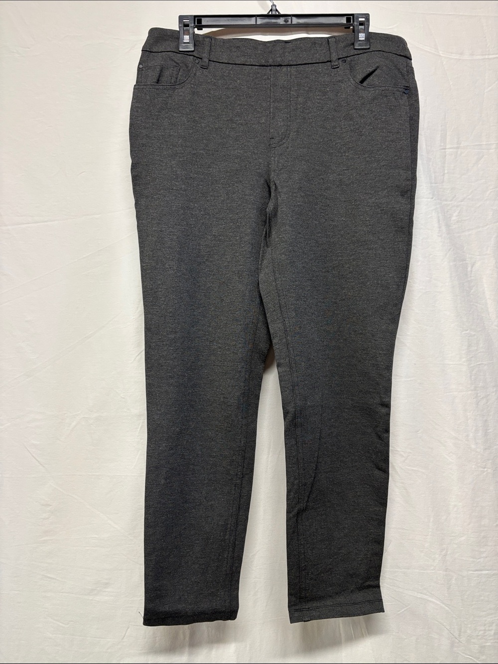Women's Straight Leg Ponte Pants in Dark Gray